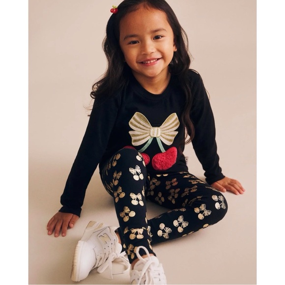 HUXBABY BLACK GOLD CHERRY PIE PRINT SPECIAL LEGGING - Picture 2 of 3